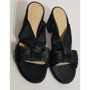 Gianvito Rossi Milano Black Mule Satin 2.75" heels CLEAN size 38
